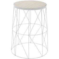 WellHome - Weißer Metall-Beistelltisch Ø28x37cm