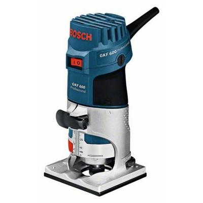 Bosch Professional Kantenfräse 060160A100 GKF 600 inkl. Parallelanschlag, inkl. Koffer 600 W