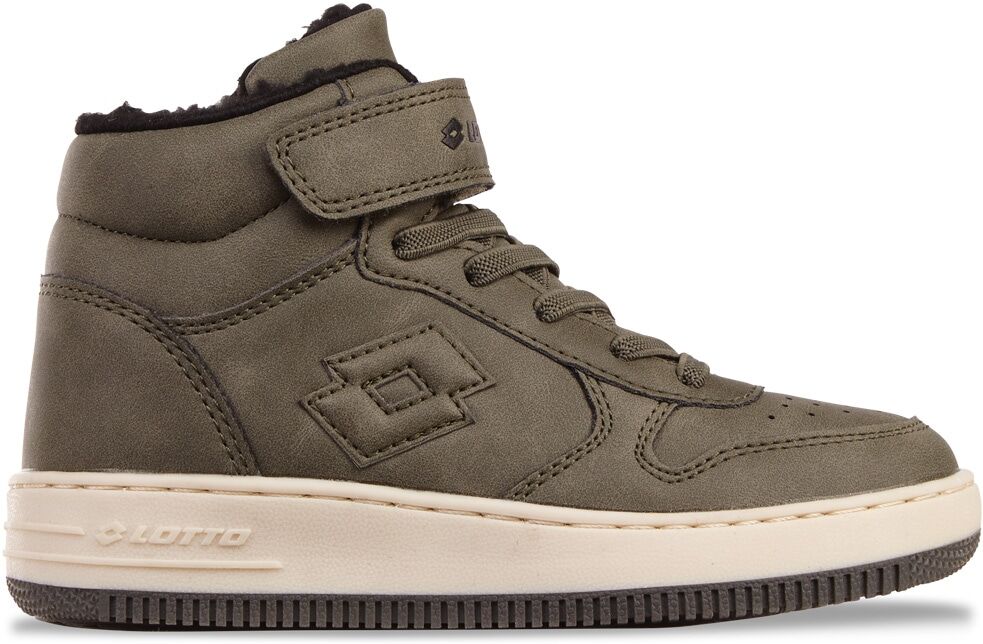 Sneaker LOTTO, Kinder, Gr. 27, grün (olive, schwarz), Synthetik, Schuhe Sneaker, - mit kuschelig-wärmendem Futter