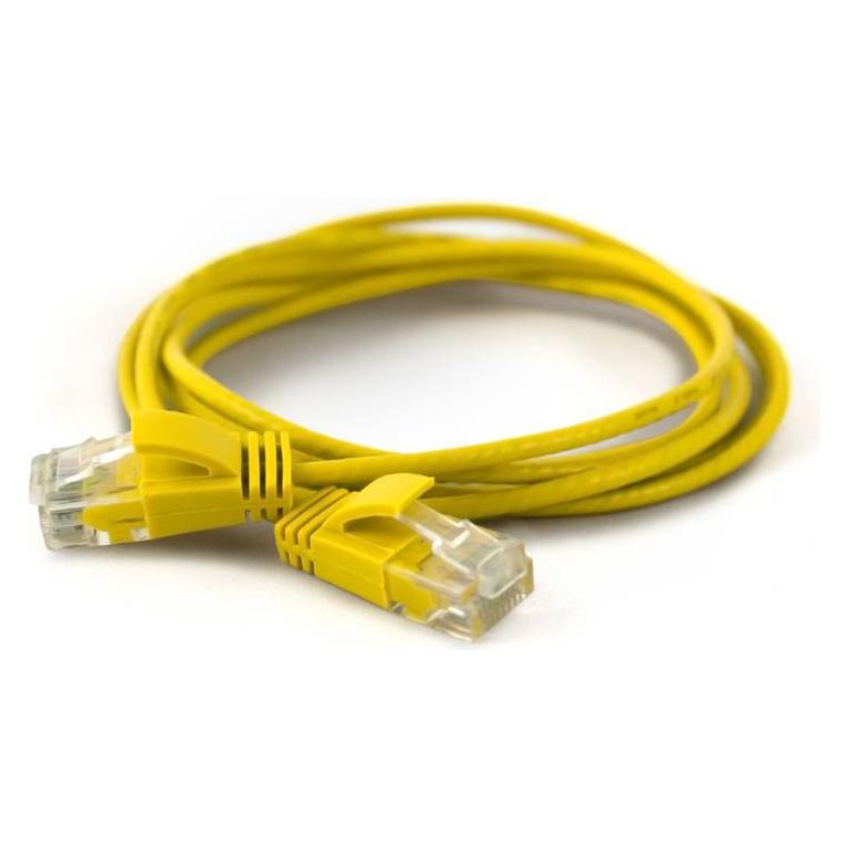 Wantec wW Patchkabel CAT6A rund 2.8mm UTP gelb 0.25m (U/UTP, CAT6a, 0.25 m) (7283)