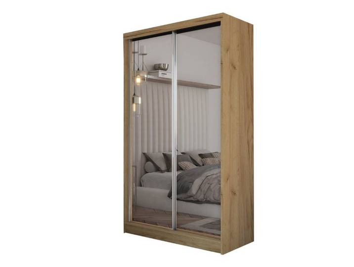 Compleo Schwebetürenschrank Compleo MOLDE 01, Kleiderschrank mit Spiegel 120 cm, Garderobe