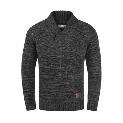 Schalkragenpullover SOLID "Schalkragenpullover SDPhil", Herren, Gr. XL, schwarz, Obermaterial: 100% Baumwolle CO., Pullover