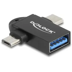 DELOCK Adapter USB 10 Gbps 2 in 1 USB-A Bu > USB-C St