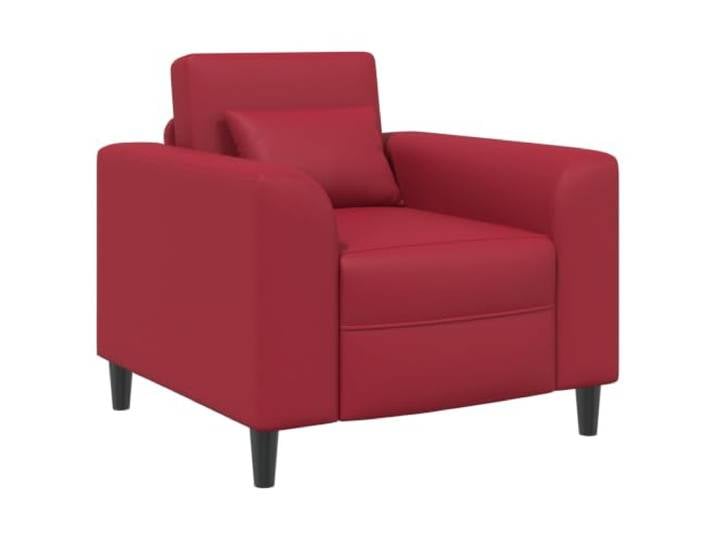 Makastle Sessel Weinrot Kunstleder