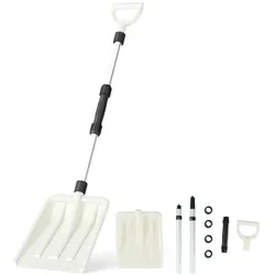 Helloshop26 - Große Schneeschaufel für die Außenreinigung 116,5 x 26 x 9,5 cm vielseitig einsetzbar ergonomisches Design weiß 20_0018618
