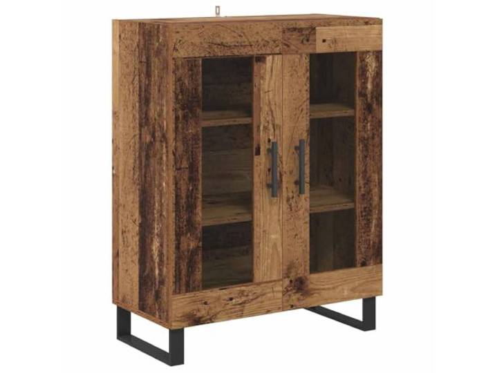 Sideboard Altholz 69,5 x 34 x 90 cm Holzwerkstoff Freistehend, mehrere Fächer, minimalistischer Look, Holzwerkstoff, schneller Zusammenbau, pflegeleicht