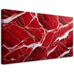 LEINWANDBILD Glamourstein aus rotem Marmor 80x40cm
