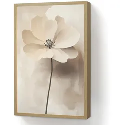 WANDLEUCHTE MIT AKKU Blume - Beige - Farbe - Schatten Beleuchtung 40x60 cm Wandlampe