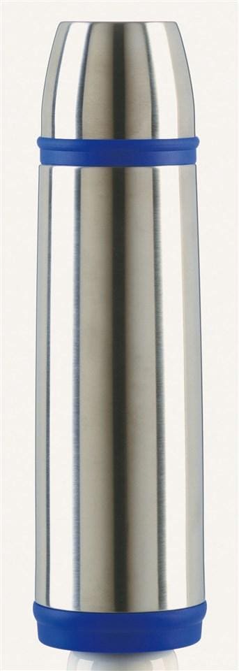 Isolierflasche EMSA "Captain", bunt (silberfarben, blau), 1.000ml, Edelstahl, Trinkflaschen, Isolierflasche, 1 Liter
