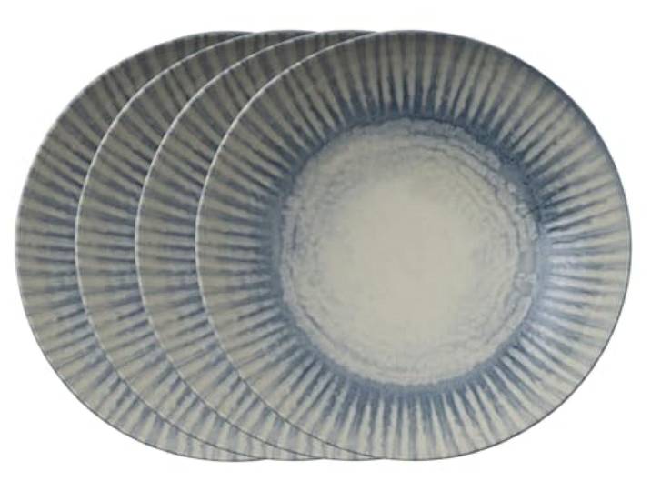 67382AA4 Arthur Krupp Set 4 Pizzateller Cm 32 Sunlight Blue Stoneware