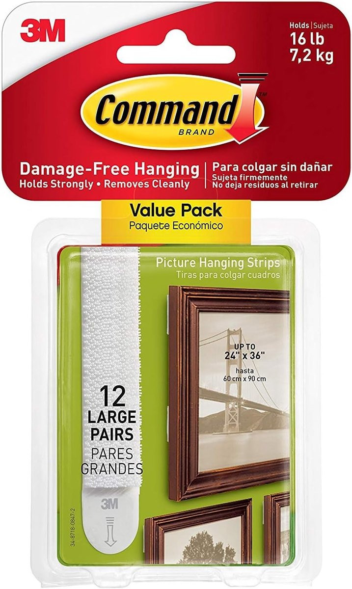 48 paar witte Frame Hangers ophangstrips voor foto's