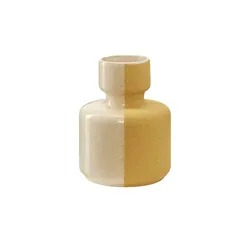Gray & Jones Vase   ¦ gelb ¦ Steingut ¦ Maße (cm): H: 16,5  Ø: 12.5