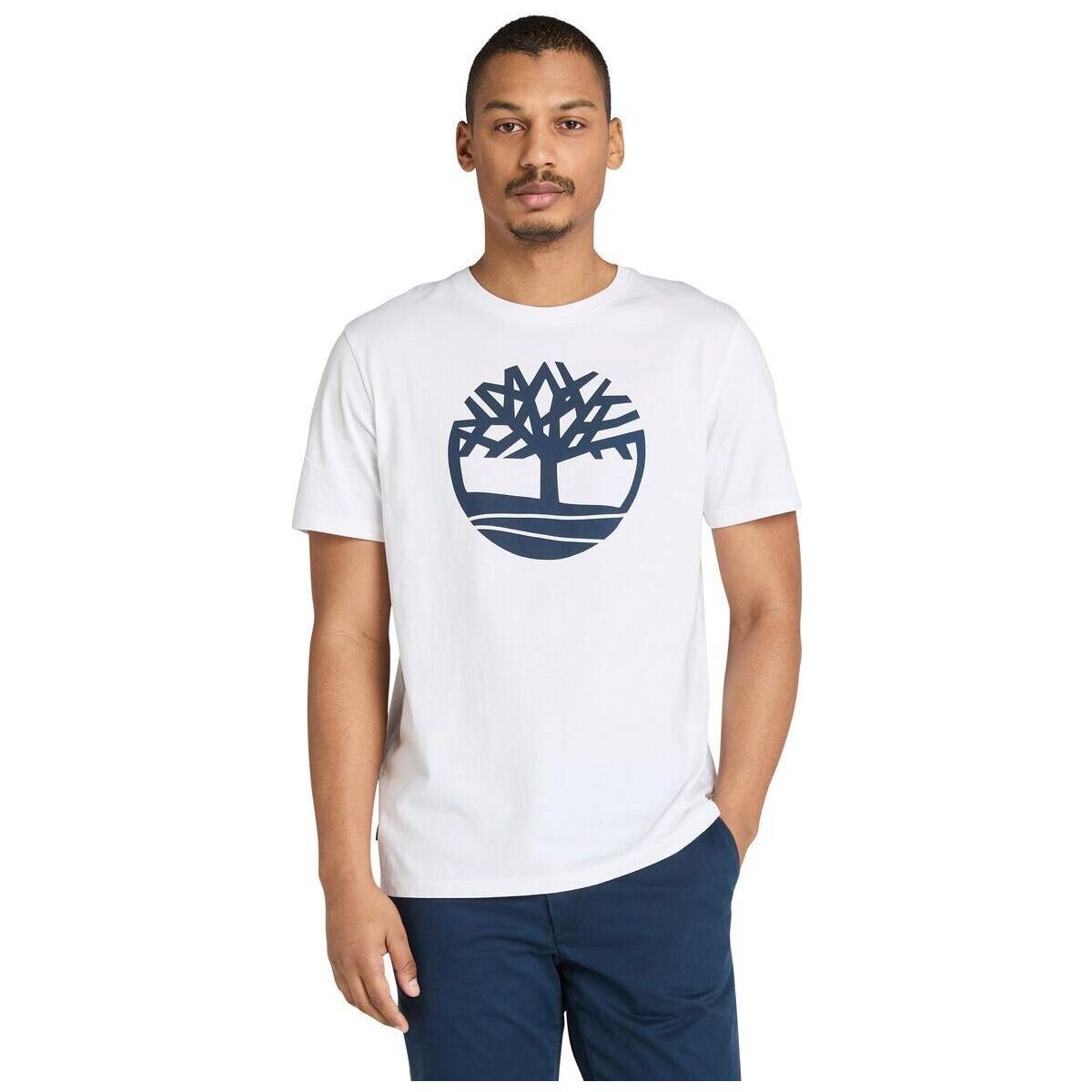 Timberland Mens Tree Logo Short Sleeve Tee white XL TB0A2C2R1001-XL