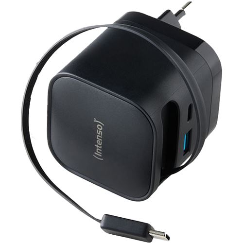 Intenso Compact Fast Charger 65W USB-C/USB-A Black