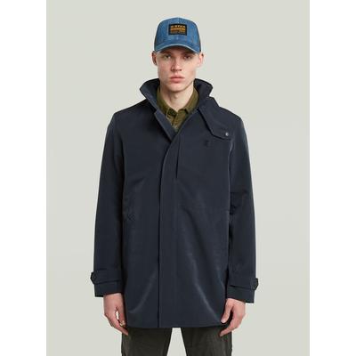 Outdoorjacke G-STAR "Garber Trenchcoat, nicht wattiert", Herren, Gr. M, salute, dk schwarz, Obermaterial: 82% Polyester, 18% Polyamid, Jacken Outdoorjacke