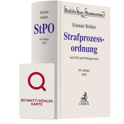 Schmitt/Köhler StPO Chat-Book 2026, Set von Bertram Schmitt,Marcus Köhler, C.H. Beck, 978-3-406-84591-8