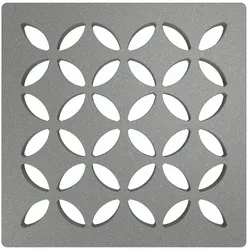 Schlüter Systems KERDI-DRAIN-STYLE Austauschbarer Entwässerungsrost Design 5 Floral Edelstahl TSG - Strukturbeschichtet Grau