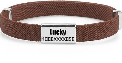 Uplifted Finds Personalized Breakaway Cat Collar With GPS Tracker Slot & Metal ID Tag brown And Tag