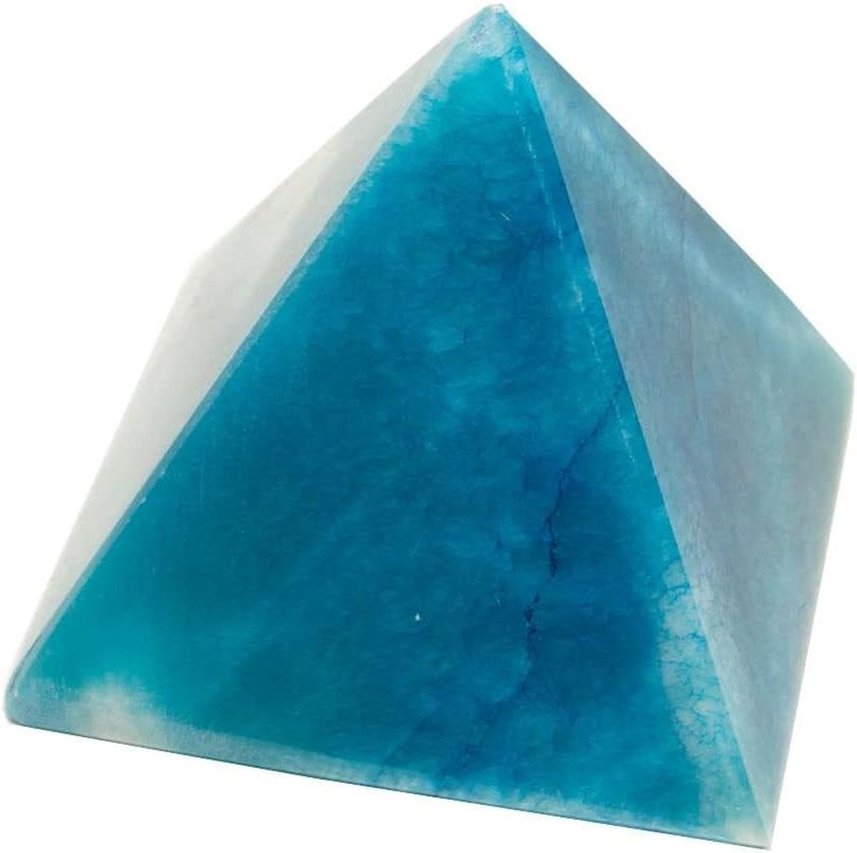 Blauw Piramide Beeld Oude Egypte Decoratief Object Handgemaakt