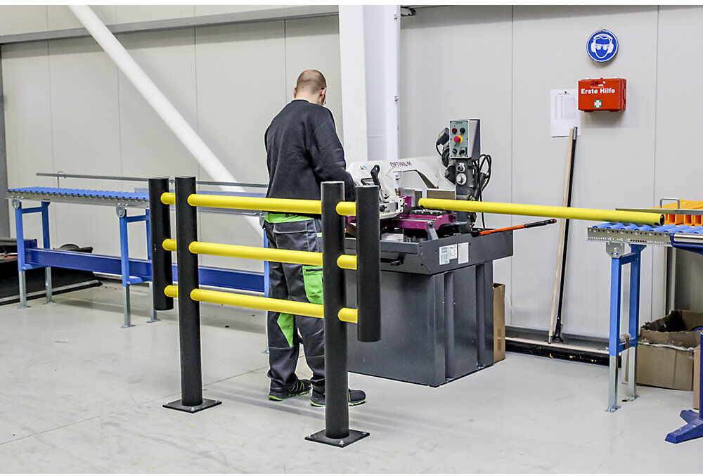 Maschinenschutzgitter, aus flexiblem Kunststoff, Gesamtbreite 1500 mm d-flexx