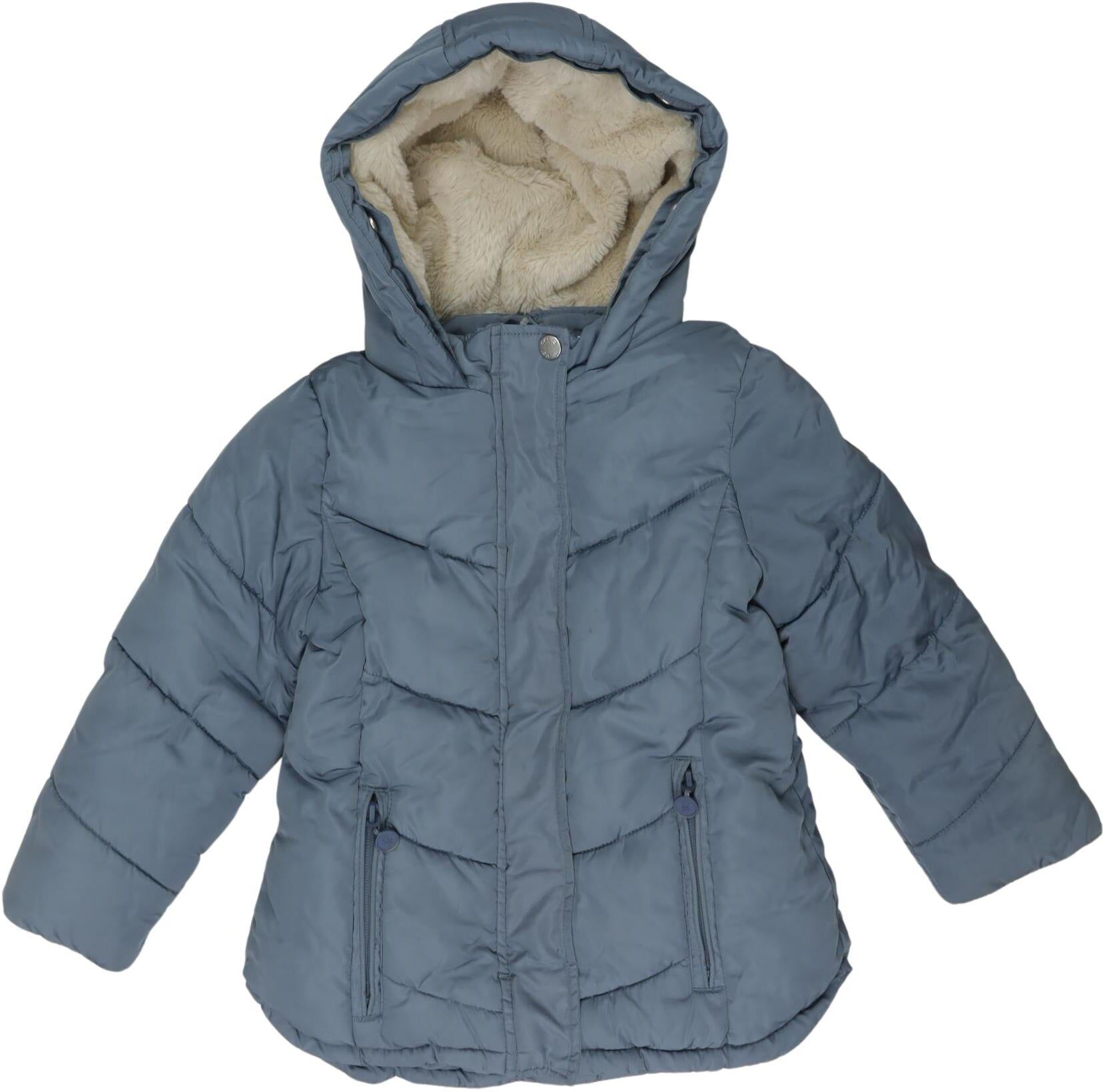 Okaidi Mädchen Jacke oder Mantel, Blau, Gr. EU 104, Synthetik - Second Hand
