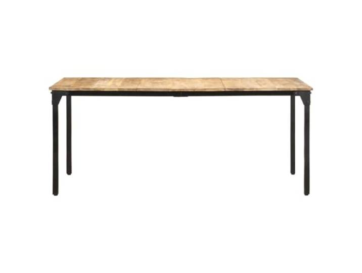 KGHERMDF Esstisch 180x90x76 cm Raues Mangoholz Pulverbeschichtete Eisenbeine, Stabil und Langlebig, Für Küche und Esszimmer