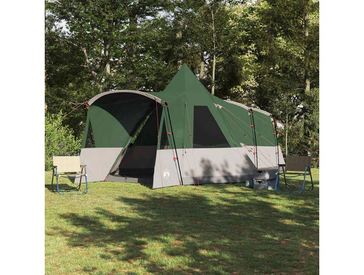 vidaXL Teepee Zelt für 8 Personen 8 Personen Grün