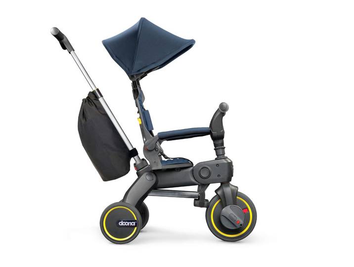 Doona Dreirad Liki Trike S3, Dunkelblau, Metall, Kunststoff, 33.9x25.1x33.9 cm, Rückenlehne, Fußstützen, höhenverstellbare Schubstange, Spielzeug, Kinderfahrzeuge, Dreiräder