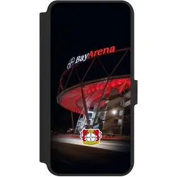 Nivocase Klapphülle für Samsung Galaxy S25+ Handyhülle aus Kunst Leder NIVOflip schwarz Bayer 04 Leverkusen (Samsung Galaxy S25+), Smartphone Hülle, Schwarz