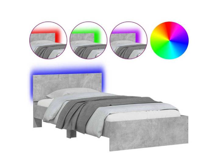 SALE 2025 Cadre de lit single - 1 place - avec lumières LED 100x200 cm - Charge : 280 kg - CHILL66240