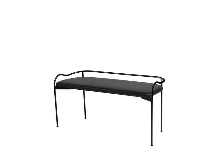 SMD Design Banc Bubble noir, cuir noir