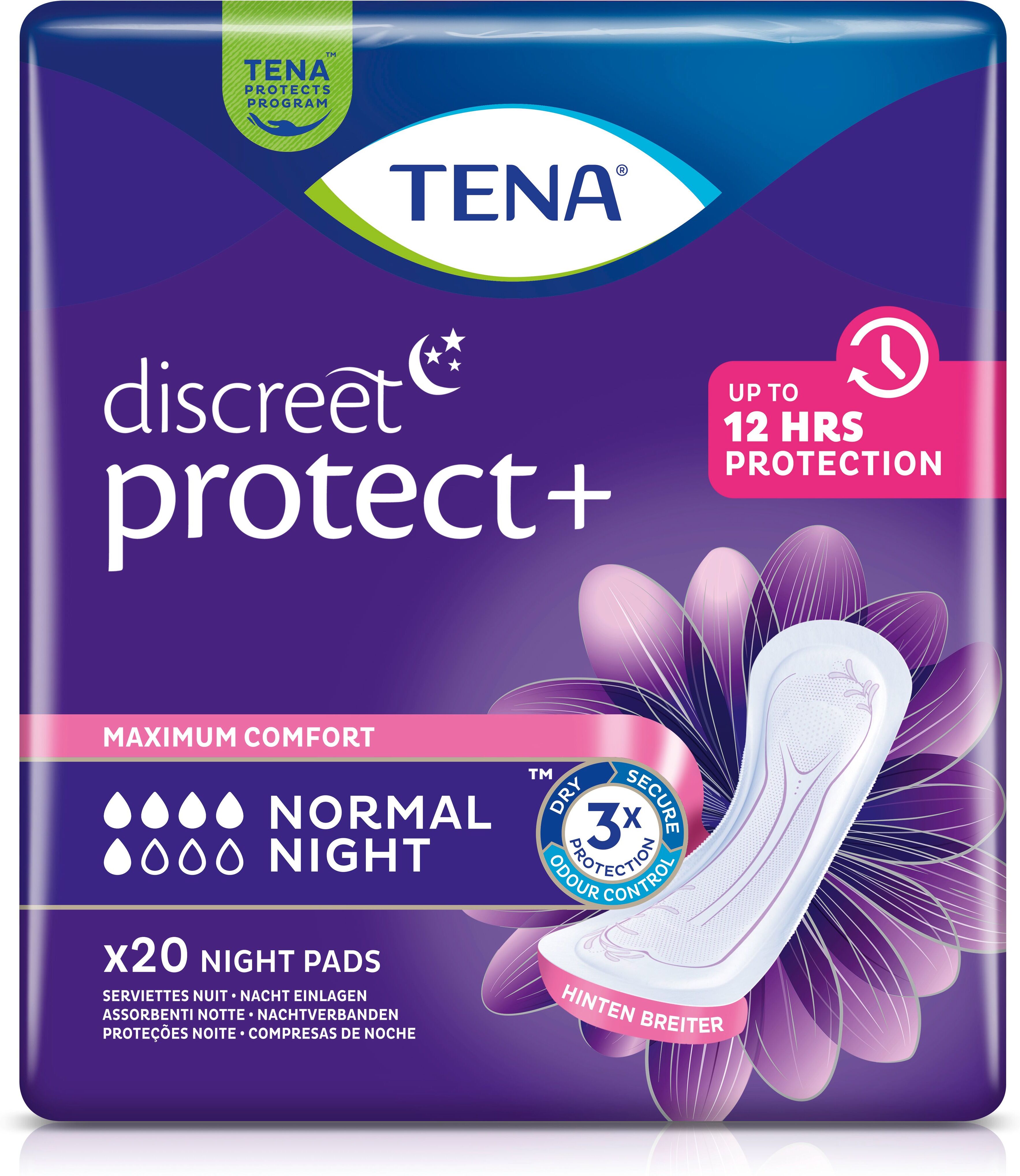 Tena Discreet Inkontinenz Einlagen normal night 6x20 St