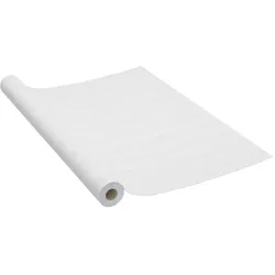 vidaXL Selbstklebende Möbelfolie Weißes Holz 500 x 90 cm PVC