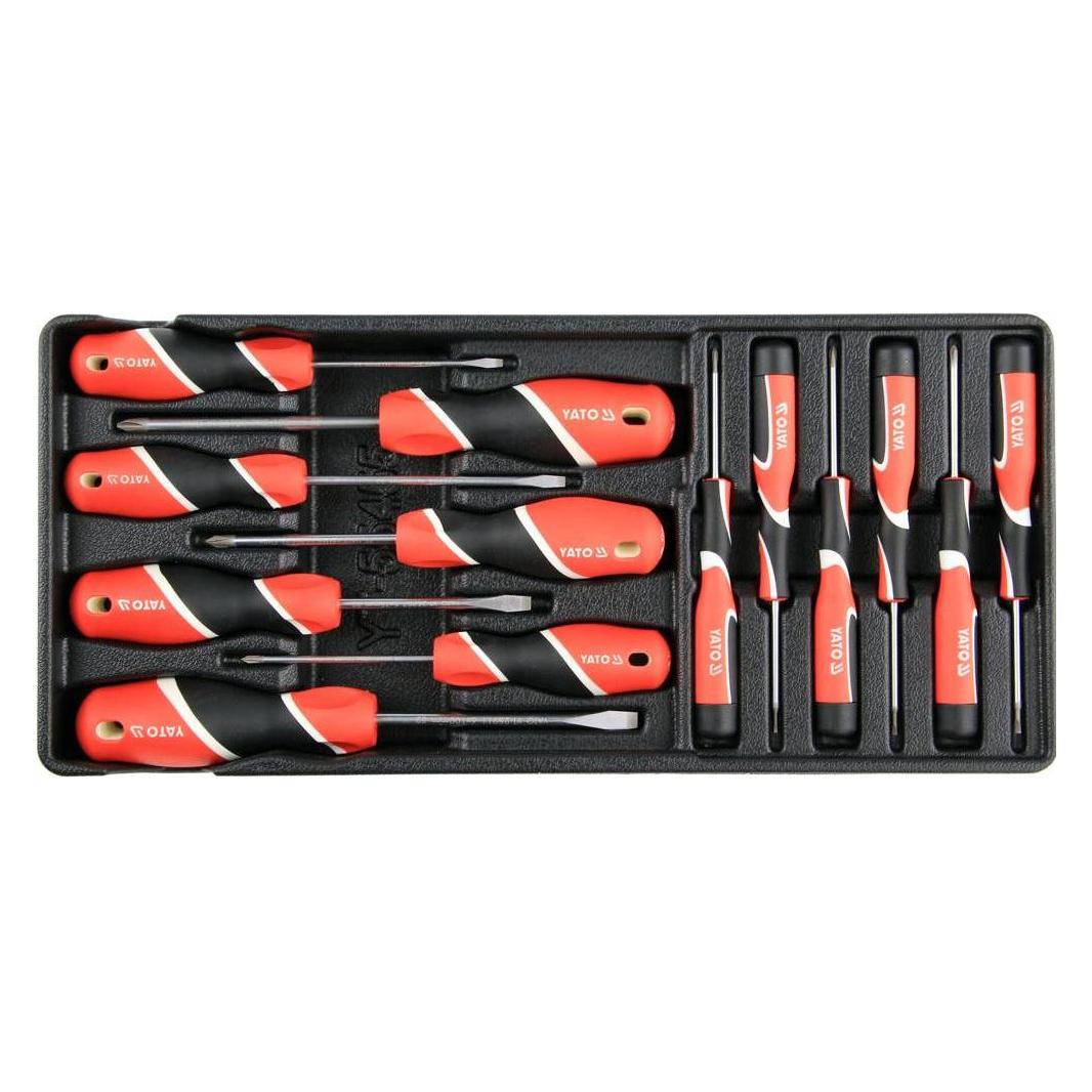 Yato Screwdrivers 13 Pcs Set (Kreuzschlitz, Schlitzschrauben) (YT-55455)