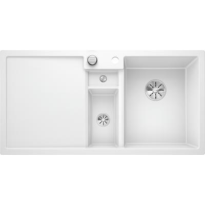 Granitspüle BLANCO "COLLECTIS 6 S", weiß, B:100cm, Verbundwerkstoff, Küchenspülen, aus SILGRANIT, inkl. Depot-Schale mit Deckel