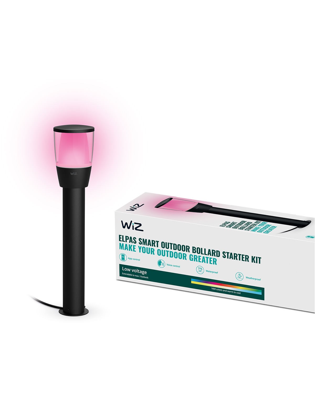 WiZ Smart Outdoor Elpas Bollard Starter Kit
