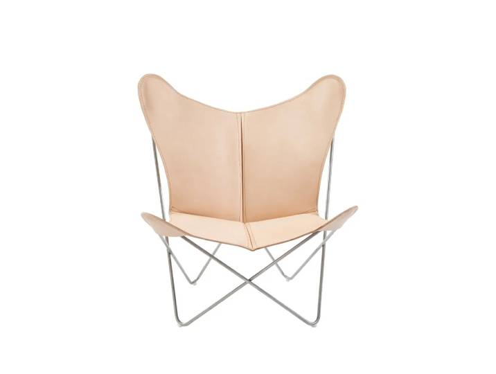 OX Denmarq Fauteuil papillon Trifolium cuir nature