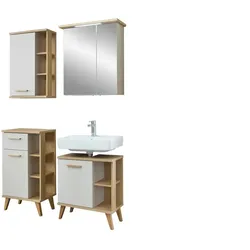 Badmöbel-Set   ¦ beige ¦ Maße (cm): B: 111 H: 200