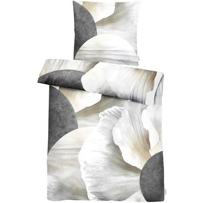 Bettwäsche APELT "Silence", beige (natur), B/L: 135cm x 200cm, 1 Stk., 1 Stk., Satin (Bio-Baumwolle), B/L: 80cm x 80cm, 2 Stk., Satin (Bio-Baumwolle), Obermaterial: 100% Baumwolle, Bettwäsche, Bettwäsche, stimmungsvolle Farbsilhouetten