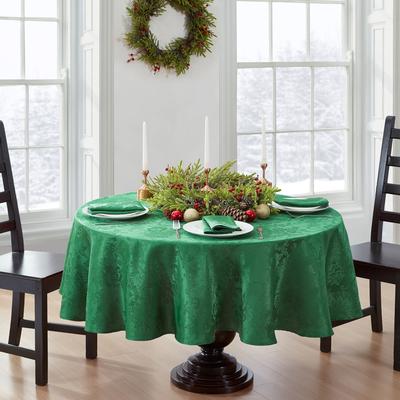 Threadmade Prahl Jacquard Poinsettia Tablecloth
