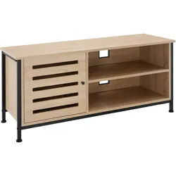 tectake TV-Board Galway 110x41,5x50,5cm  Industrial Holz Hell, Eiche Sonoma