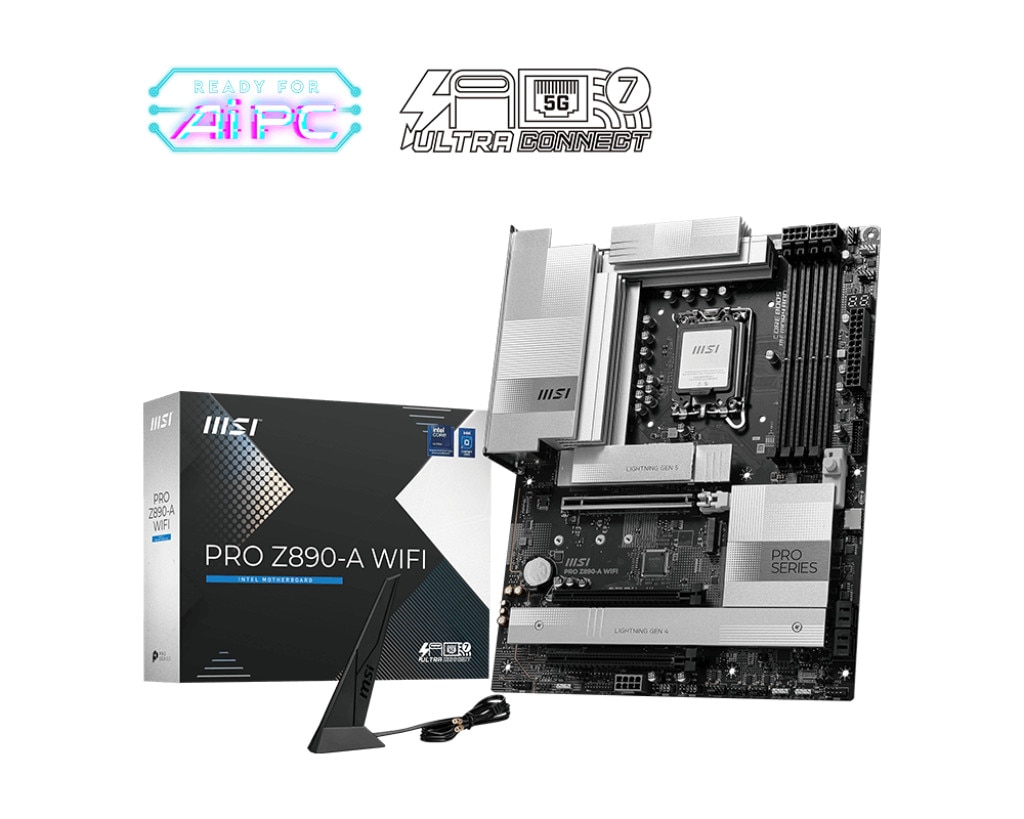 MSI PRO Z890-A WIFI ATX Mainboard Sockel 1851 TB4/HDMI 7E32-002R