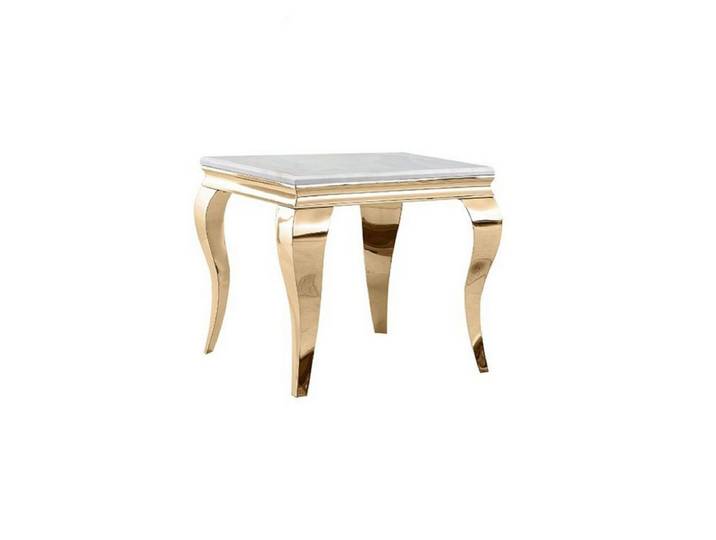 alesvelt Beistelltisch MILANO Marmoroptik Gold 60x60x55 cm (1-Tisch), 60 x 60 x 55 cm