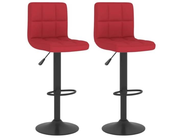 Barhocker, 2-teilig, Wein, Stoff, verstellbar, drehbar, verchromter Stahl Integrierte Fußstütze, Gashebefunktion, 360° drehbar, Belastung 110 kg, für Bar oder Esszimmer