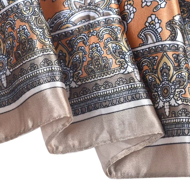 INF Lot de 2 bandanas foulards motif paisley Marron