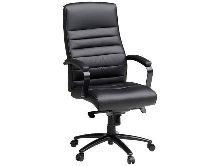 Livetastic Chefsessel, Schwarz, Chromfarben, Metall, Textil, Drehkreuz, 64x115x121 cm, Sitzfläche 360° drehbar, Büromöbel, Bürostühle, Chefsessel