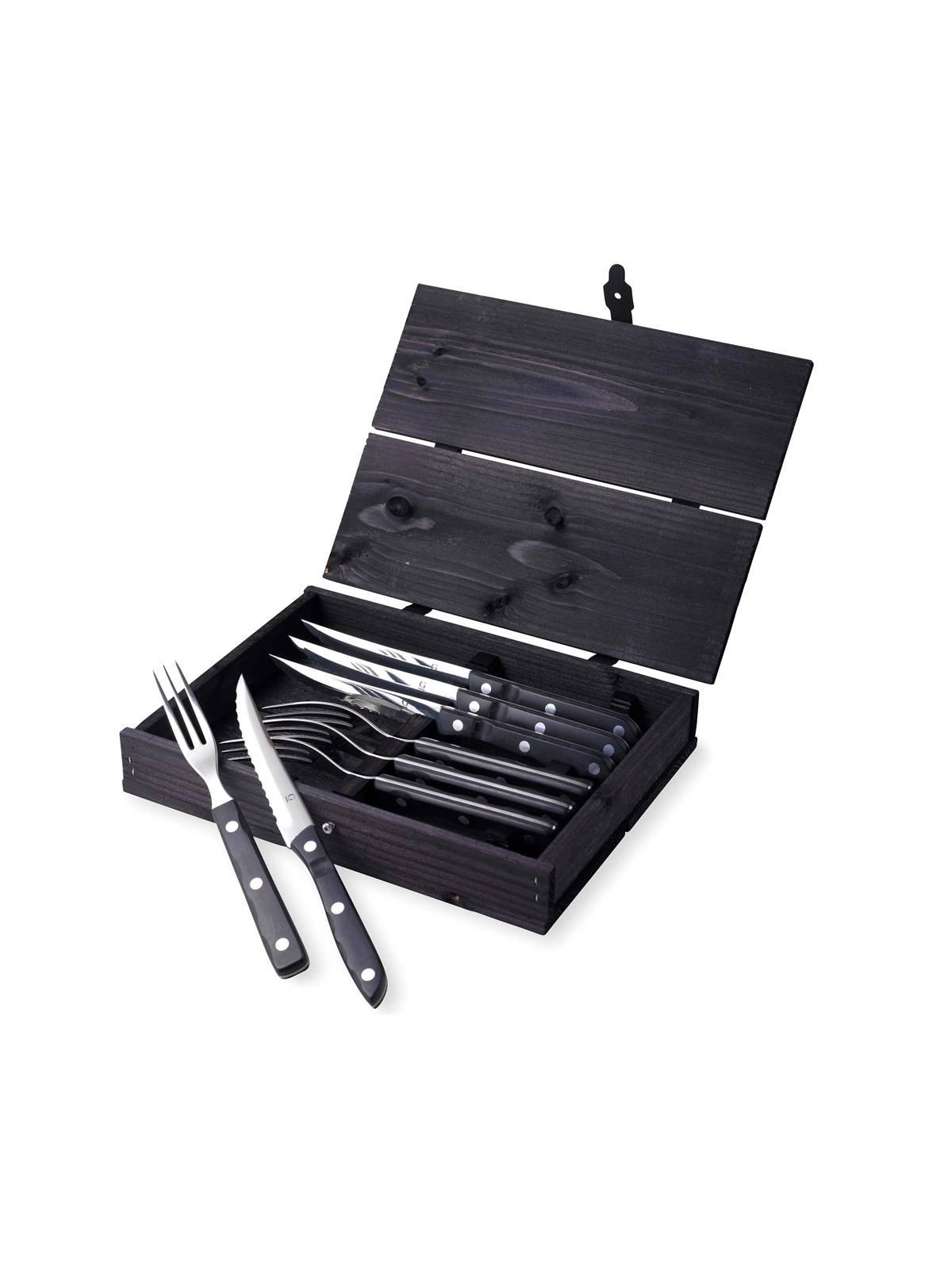 Gense Old Farmer Black steak/grill cutlery 8 pcs