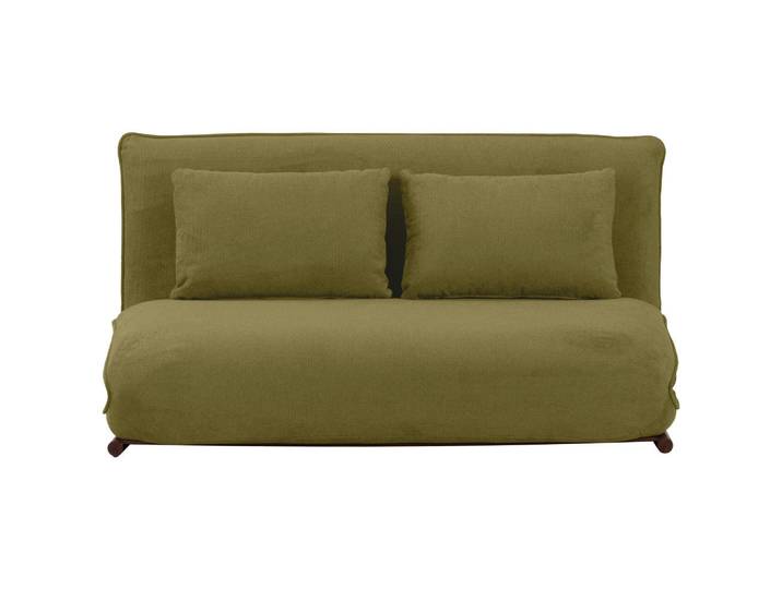 Mid.you Sofa Velin, Grün, Dunkelbraun, Metall, 2-Sitzer, Füllung: Polyester, 140x97x80 cm, Liegefunktion, Wohnzimmer, Sofas & Couches, Sofas