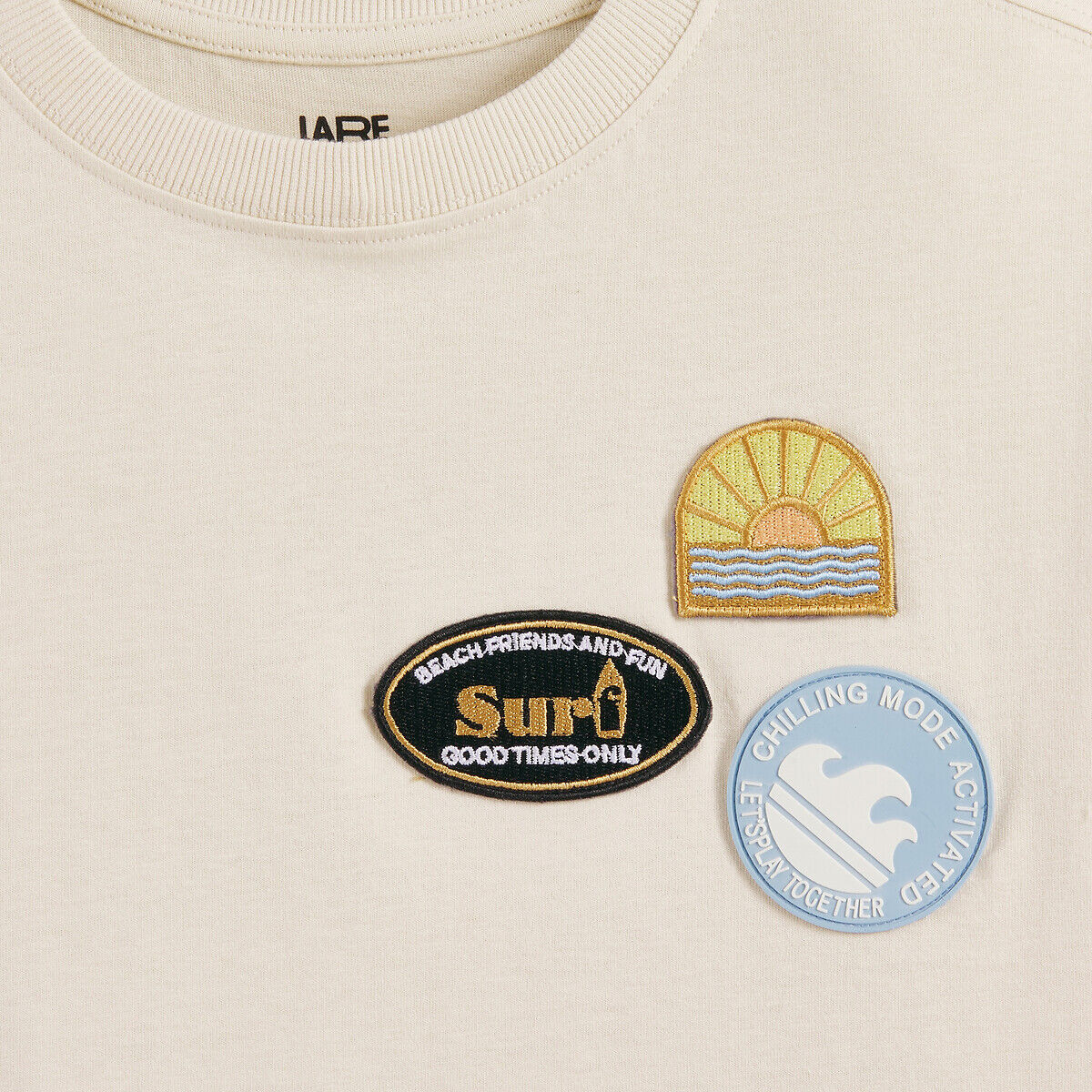 LA REDOUTE COLLECTIONS T-shirt manches courtes, oversize, avec badges