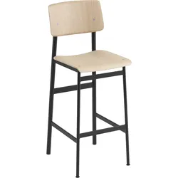 Muuto Loft Barhocker, höhe 75 cm, eiche natur / schwarz